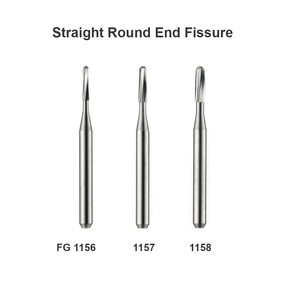 Wholesale Dental Drilling Products High Speed Round End Straight Fissure Orthodontic Solid Carbide Drill FG-1156 ISO 137/009