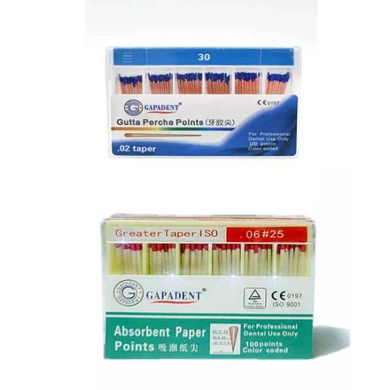 Gapdent 06 Taper Dental Paper Point Clinic Disposable Filling Material Absorbent Paper Points Gutta Percha Points