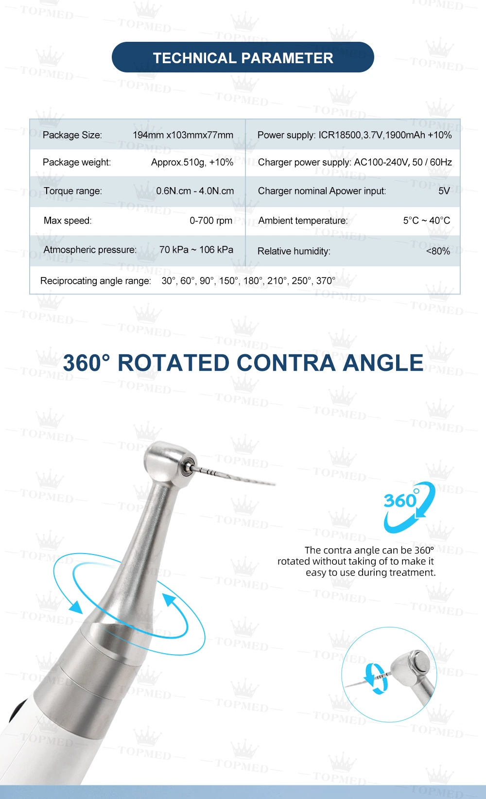 Dental Endodontic Root Canal Treatment 2 in 1 Endo Motor with Built in Apex Locator