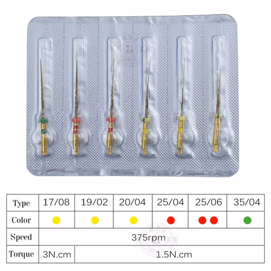 Azdent Dental Engine Use Niti Super Rotary File Heat Activated Endodontic Canal Root Files 25mm Sx